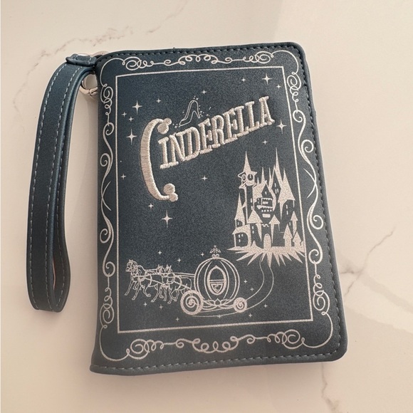 Disney Handbags - Disney x Danielle Nicole Cinderella Passport Case and Wallet Blue Faux Leather